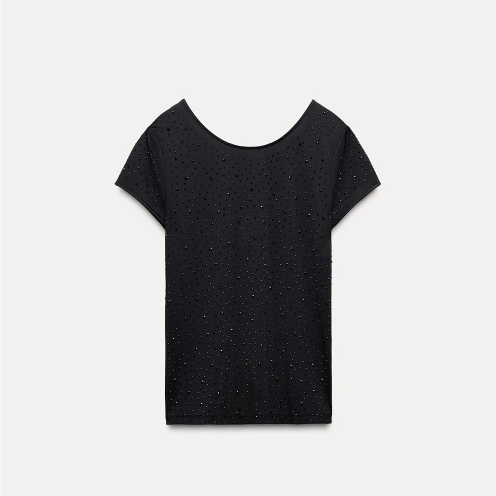 Zara Polyamide Sparkle Top